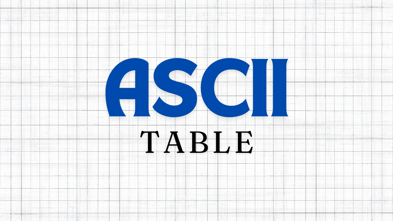 ASCII table